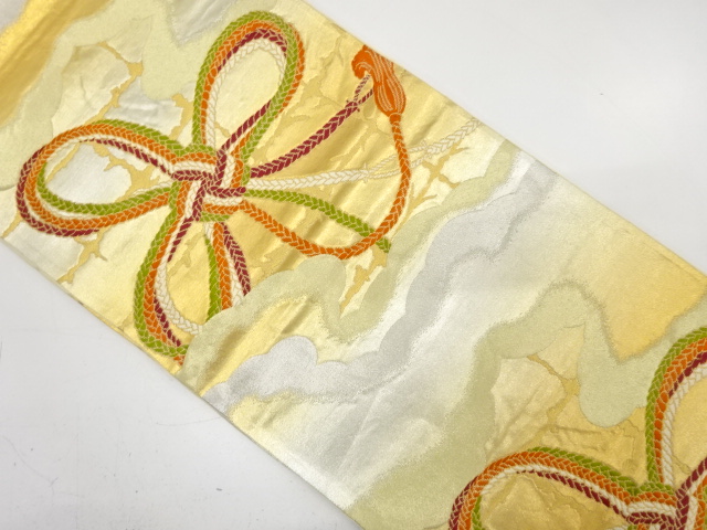 JAPANESE KIMONO / ANTIQUE FUKURO OBI / SILK / WOVEN MICHINAGADORI